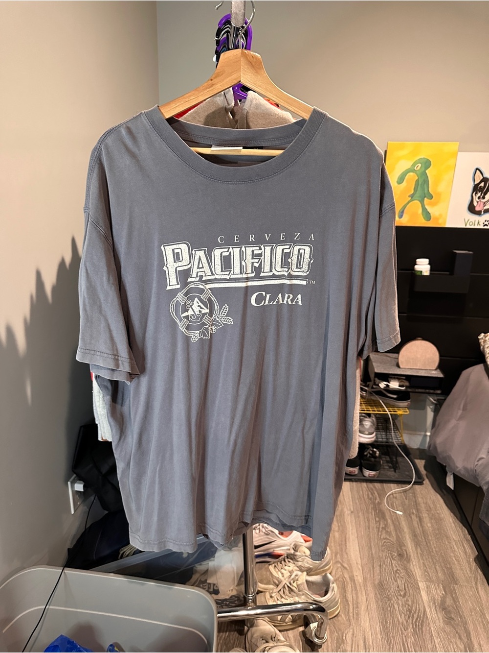 Pacifico Cerveza Live Life Anchors Up Men’s T-Shirt Size XXL Pre-Owned Gray